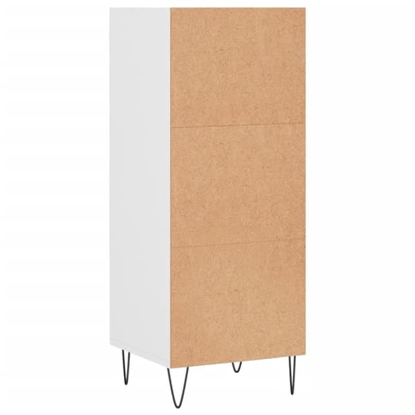 vidaXL Skjenk hvit 34,5x32,5x90 cm konstruert tre