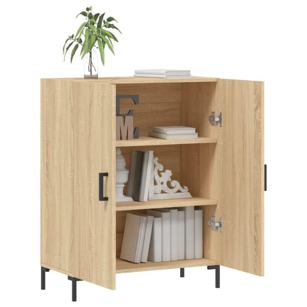 vidaXL Skjenk sonoma eik 69,5x34x90 cm konstruert tre