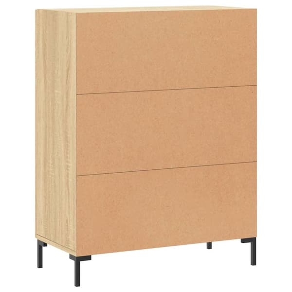 vidaXL Skjenk sonoma eik 69,5x34x90 cm konstruert tre