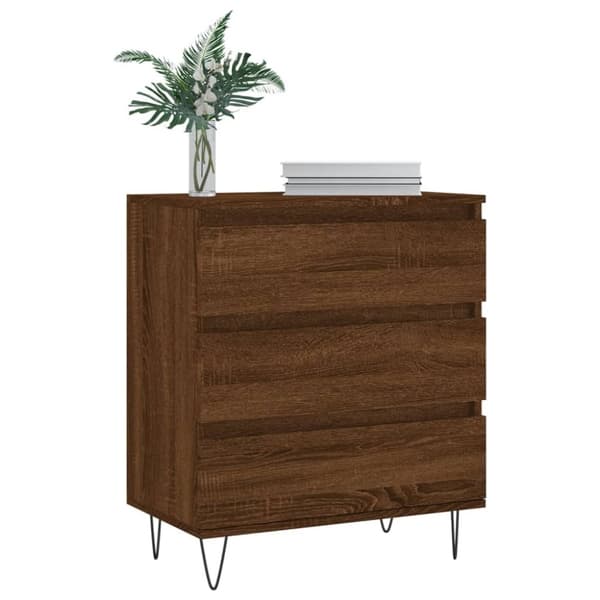 vidaXL Skjenk brun eik 60x35x70 cm konstruert tre