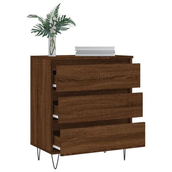 vidaXL Skjenk brun eik 60x35x70 cm konstruert tre