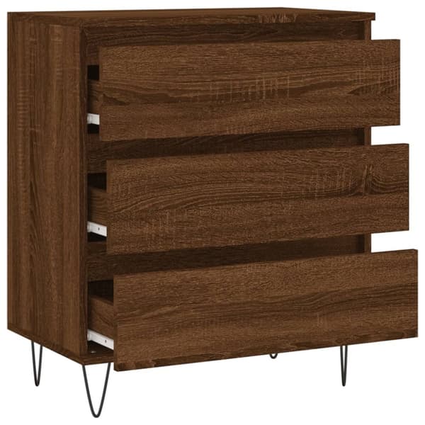 vidaXL Skjenk brun eik 60x35x70 cm konstruert tre