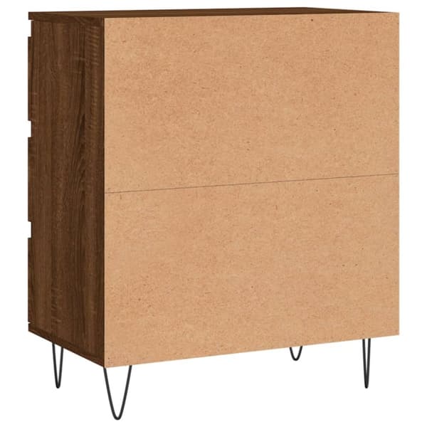 vidaXL Skjenk brun eik 60x35x70 cm konstruert tre