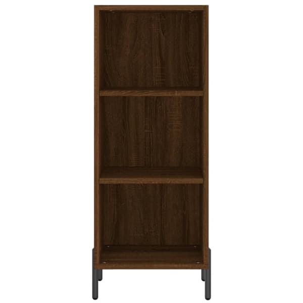 vidaXL Skjenk brun eik 34,5x32,5x90 cm konstruert tre