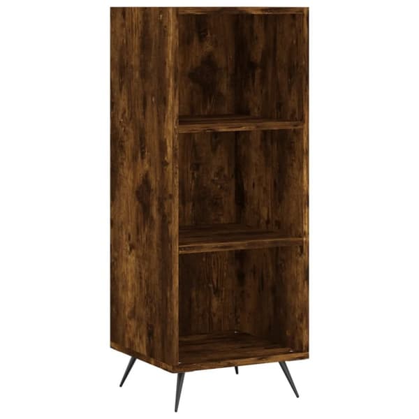 vidaXL hyldeskab 34,5x32,5x90 cm konstrueret træ røget egetræsfarve