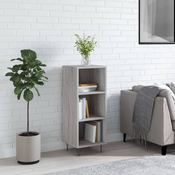 vidaXL Senkki harmaa Sonoma 34,5x32,5x90 cm tekninen puu