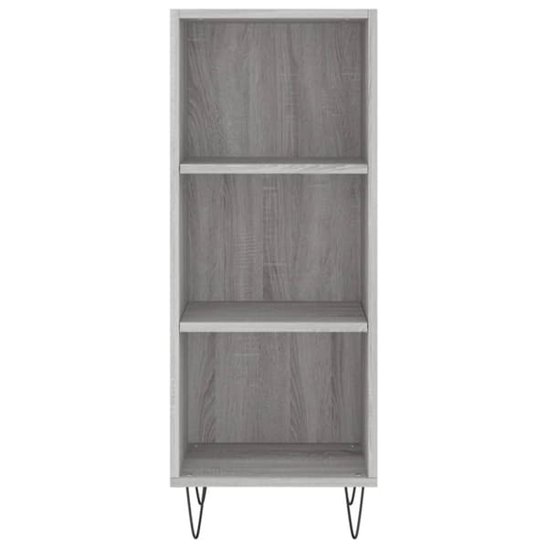 vidaXL Skjenk grå sonoma 34,5x32,5x90 cm konstruert tre