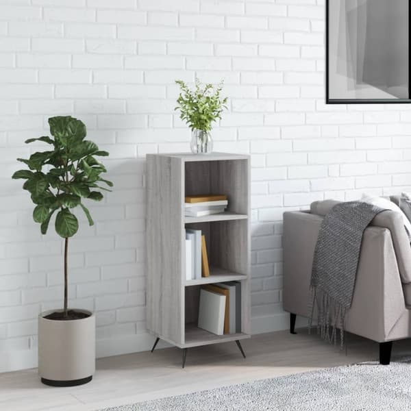 vidaXL hyldeskab 34,5x32,5x90 cm konstrueret træ grå sonoma-eg