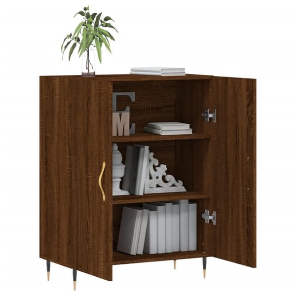 vidaXL Skjenk brun eik 69,5x34x90 cm konstruert tre