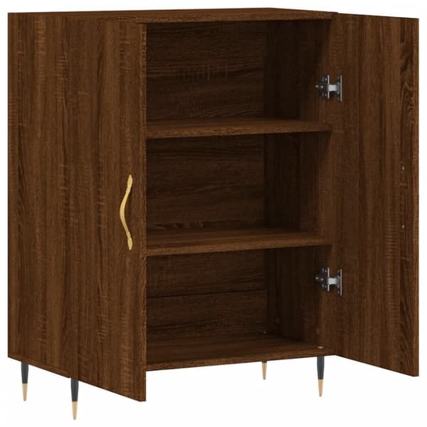vidaXL Skjenk brun eik 69,5x34x90 cm konstruert tre