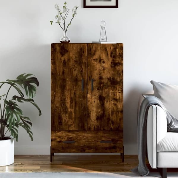 vidaXL skab 69,5x31x115 cm konstrueret træ røget sonoma-eg