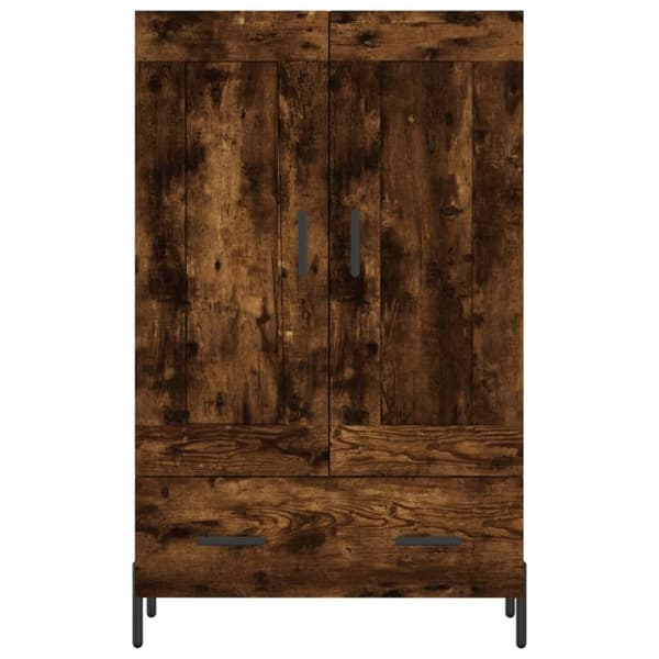 vidaXL Highboard røkt eik 69,5x31x115 cm konstruert tre