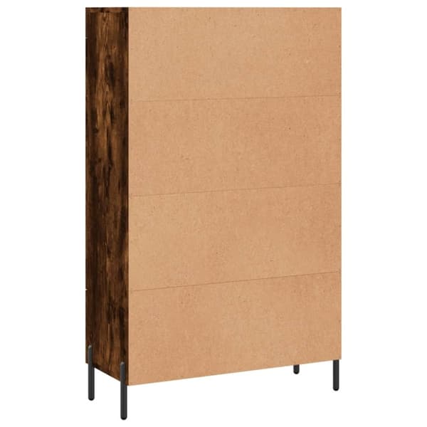 vidaXL Highboard røkt eik 69,5x31x115 cm konstruert tre