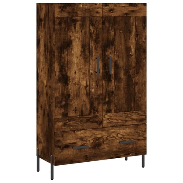 vidaXL Highboard røkt eik 69,5x31x115 cm konstruert tre