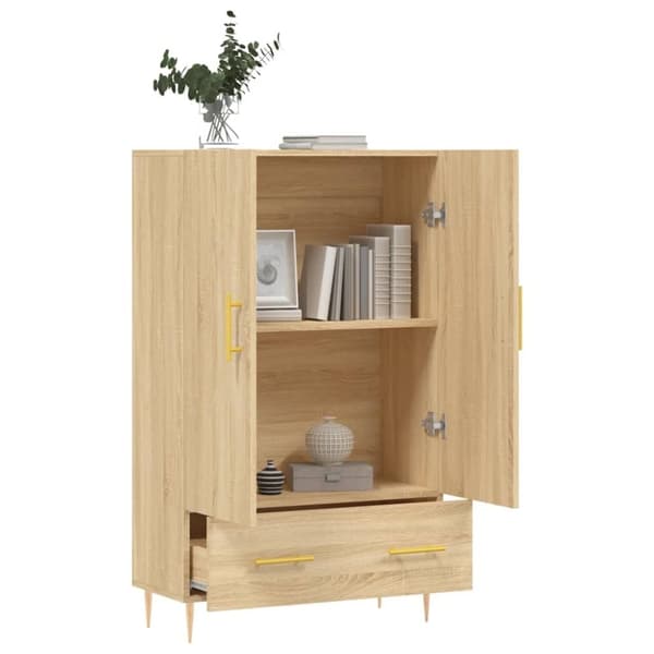 vidaXL Högskåp sonoma-ek 69,5x31x115 cm konstruerat trä