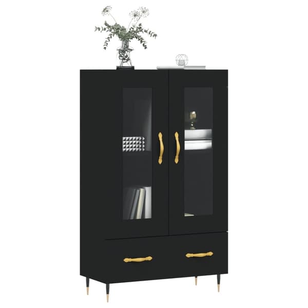 vidaXL skab 69,5x31x115 cm konstrueret træ sort