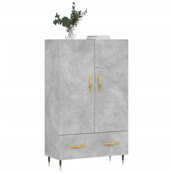 vidaXL Highboard betonggrå 69,5x31x115 cm konstruert tre