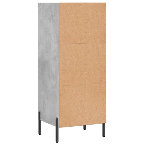 vidaXL Skänk betonggrå 34,5x32,5x90 cm konstruerat trä