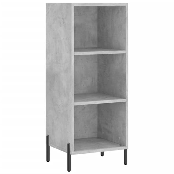 vidaXL Skjenk betonggrå 34,5x32,5x90 cm konstruert tre