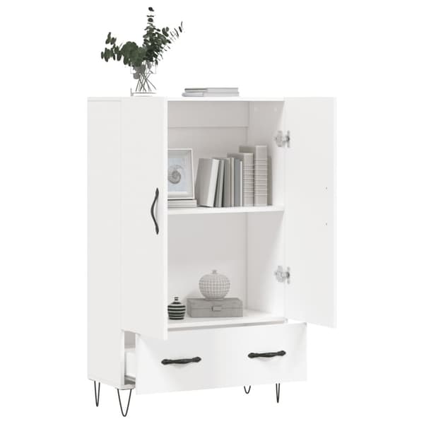 vidaXL Högskåp vit 69,5x31x115 cm konstruerat trä