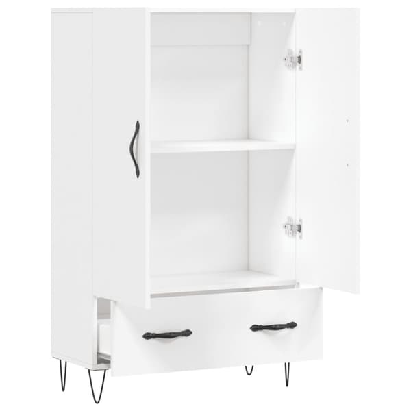 vidaXL Högskåp vit 69,5x31x115 cm konstruerat trä
