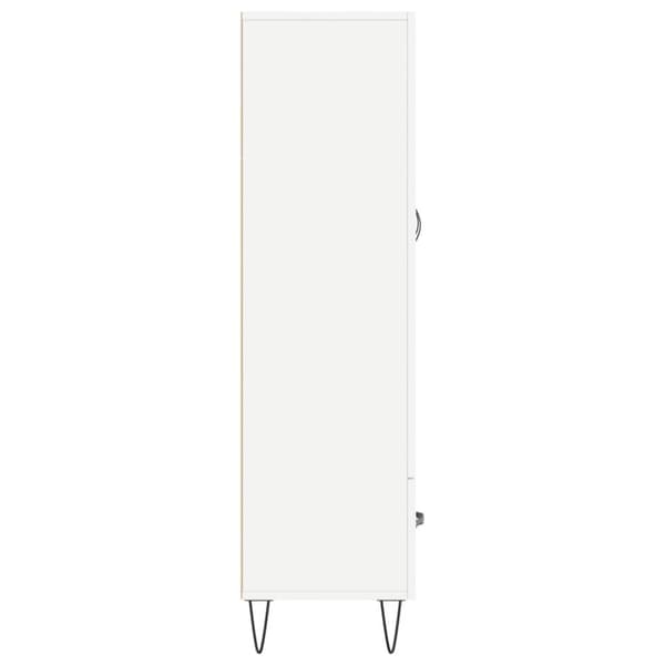 vidaXL Högskåp vit 69,5x31x115 cm konstruerat trä