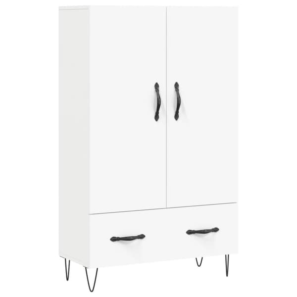 vidaXL Högskåp vit 69,5x31x115 cm konstruerat trä