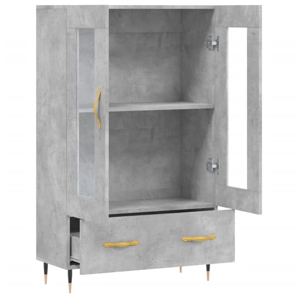 vidaXL Högskåp betonggrå 69,5x31x115 cm konstruerat trä