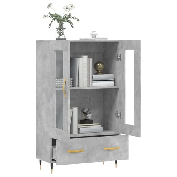 vidaXL skab 69,5x31x115 cm konstrueret træ betongrå
