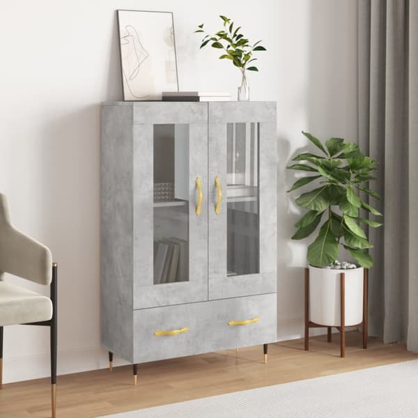 vidaXL skab 69,5x31x115 cm konstrueret træ betongrå