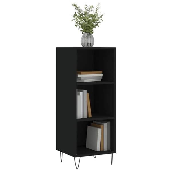 vidaXL Skjenk svart 34,5x32,5x90 cm konstruert tre