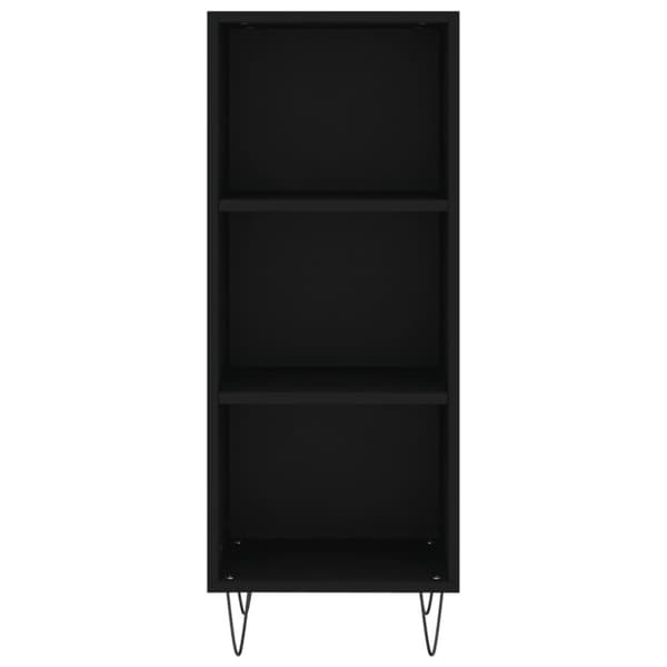 vidaXL Skjenk svart 34,5x32,5x90 cm konstruert tre