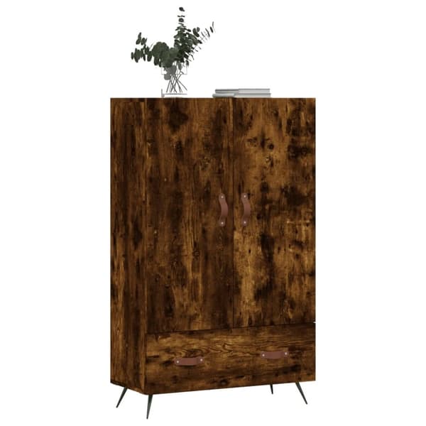 vidaXL Highboard røkt eik 69,5x31x115 cm konstruert tre