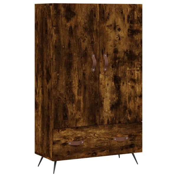 vidaXL Highboard røkt eik 69,5x31x115 cm konstruert tre