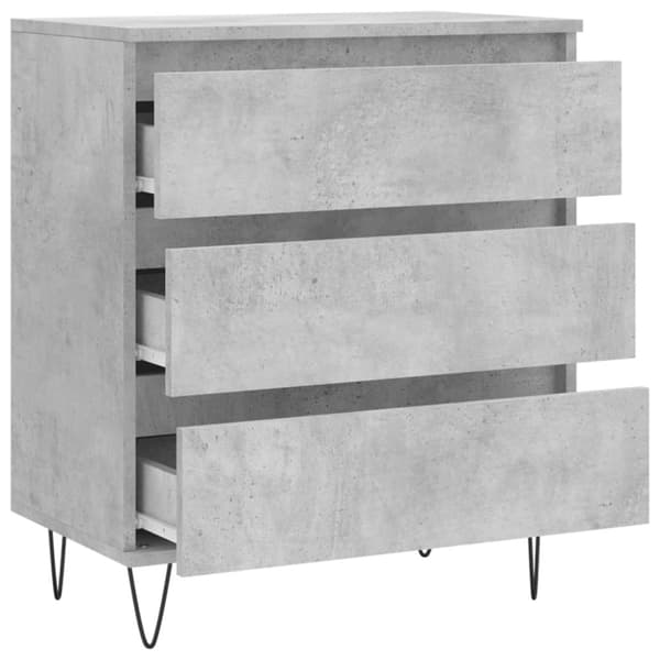 vidaXL Senkki betoninharmaa 60x35x70 cm tekninen puu