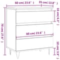 Pikkukuva 11 / 11: vidaXL Senkki betoninharmaa 60x35x70 cm tekninen puu