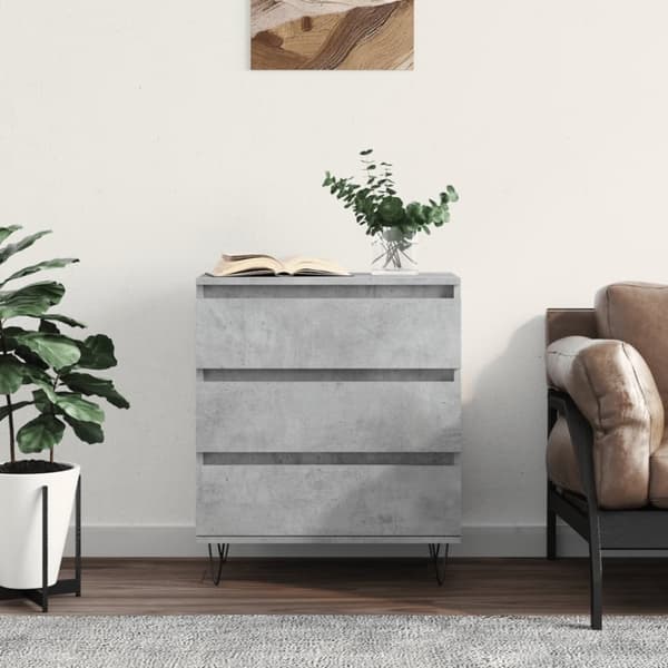 vidaXL Senkki betoninharmaa 60x35x70 cm tekninen puu