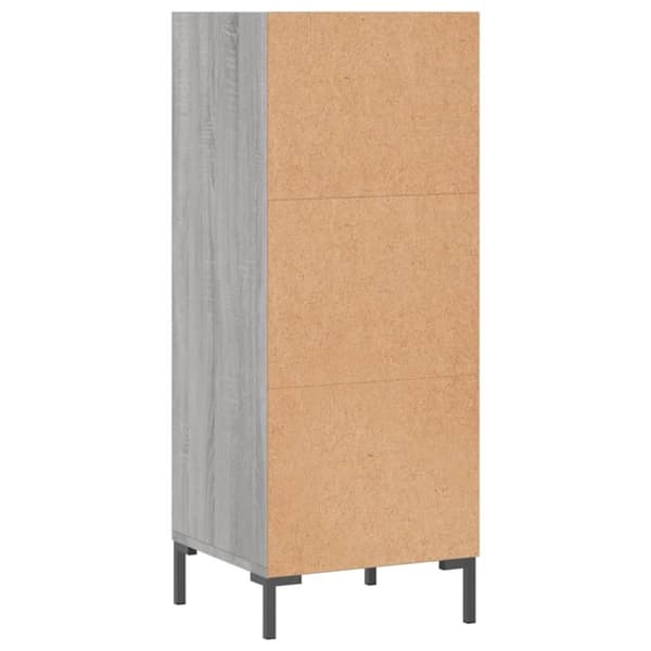 vidaXL skænk 34,5x32,5x90 cm konstrueret træ grå sonoma-eg