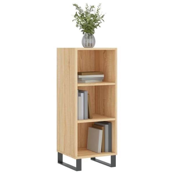 vidaXL Skjenk sonoma eik 34,5x32,5x90 cm konstruert tre