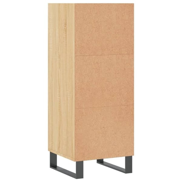 vidaXL skænk 34,5x32,5x90 cm konstrueret træ sonoma-eg