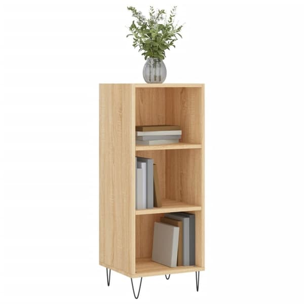 vidaXL Skjenk sonoma eik 34,5x32,5x90 cm konstruert tre