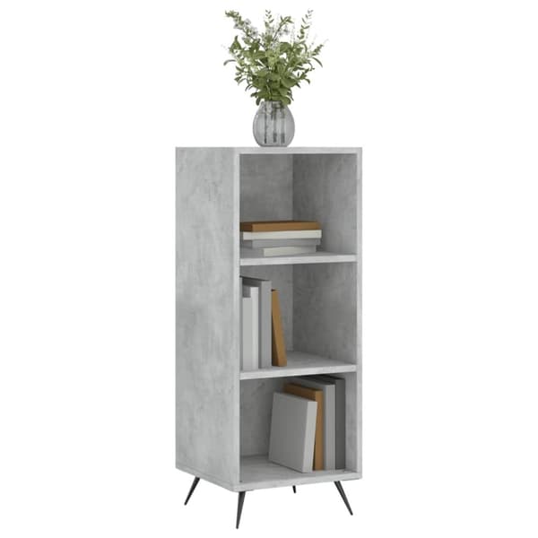 vidaXL Bokhylla betonggrå 34,5x32,5x90 cm konstruerat trä