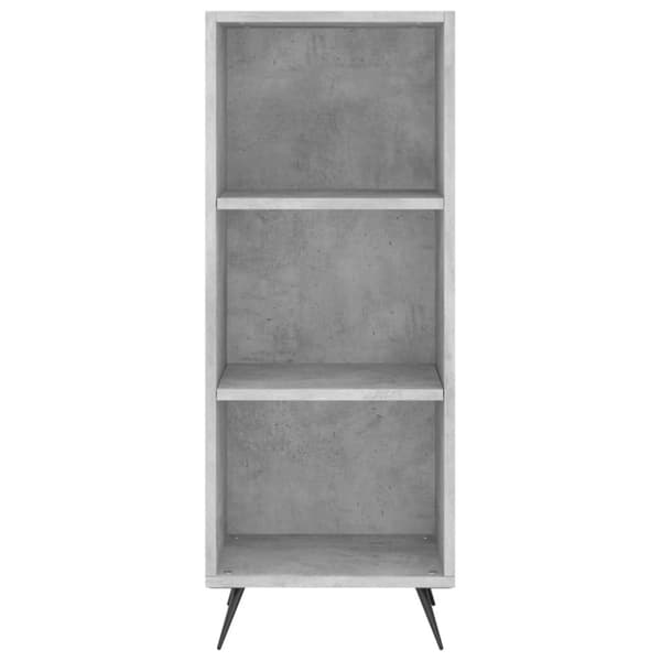 vidaXL Bokhylla betonggrå 34,5x32,5x90 cm konstruerat trä