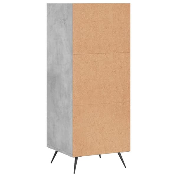 vidaXL Bokhylla betonggrå 34,5x32,5x90 cm konstruerat trä