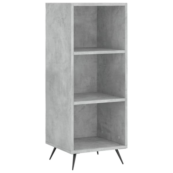 vidaXL Bokhylla betonggrå 34,5x32,5x90 cm konstruerat trä