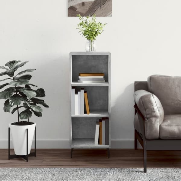 vidaXL skænk 34,5x32,5x90 cm konstrueret træ betongrå