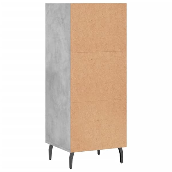 vidaXL Skjenk betonggrå 34,5x32,5x90 cm konstruert tre