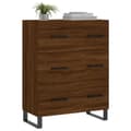Miniatyrbilde 3 av 11: vidaXL Skjenk brun eik 69,5x34x90 cm konstruert tre