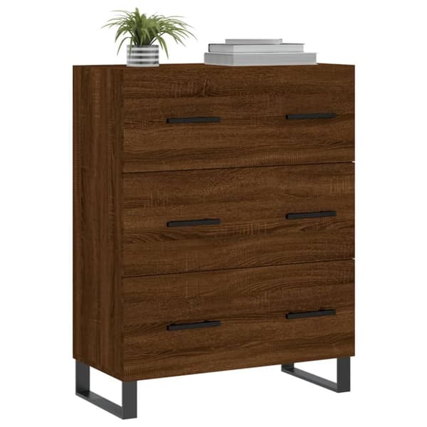 vidaXL Skjenk brun eik 69,5x34x90 cm konstruert tre
