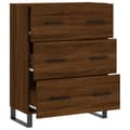 Miniatyrbilde 6 av 11: vidaXL Skjenk brun eik 69,5x34x90 cm konstruert tre